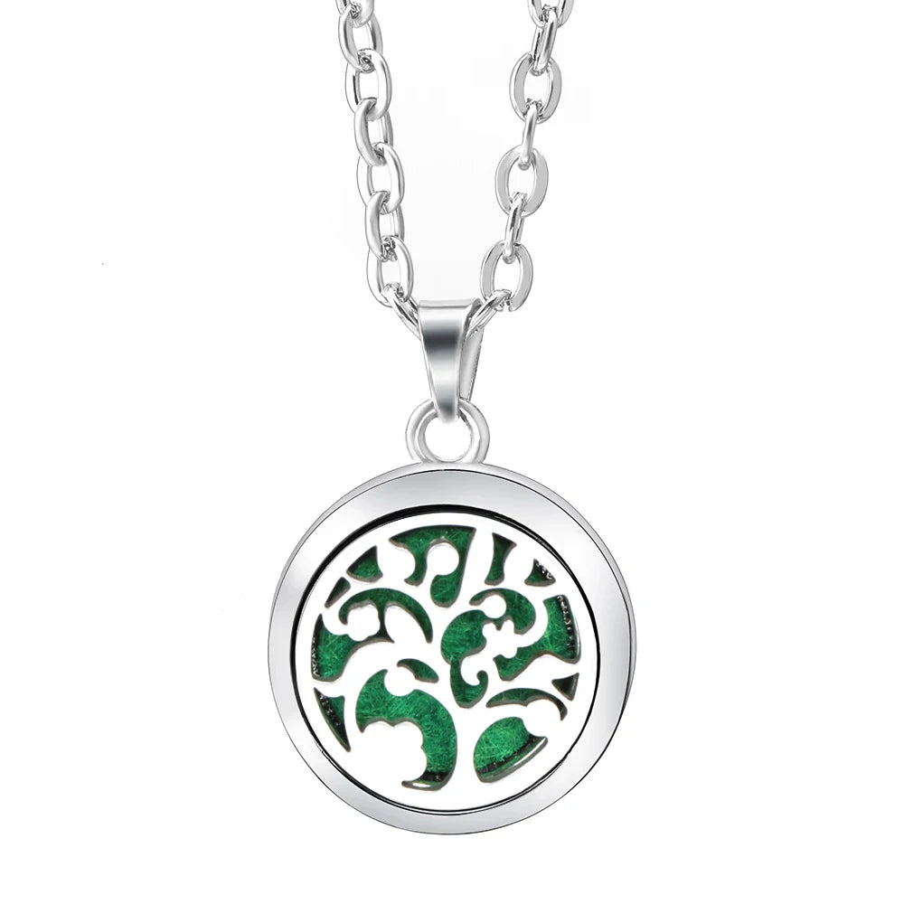 Essential Oil Diffuser Necklace – Stainless Steel Locket Pendant